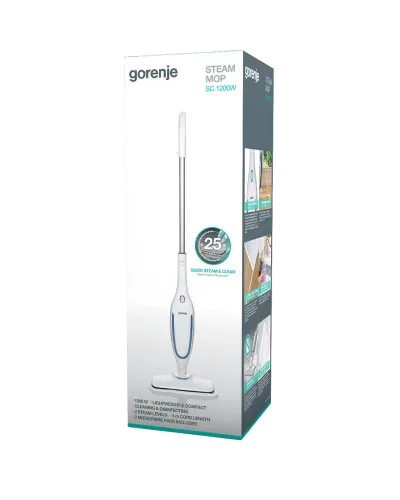 Aparat de curățat cu abur Gorenje SC1200W, Alb
